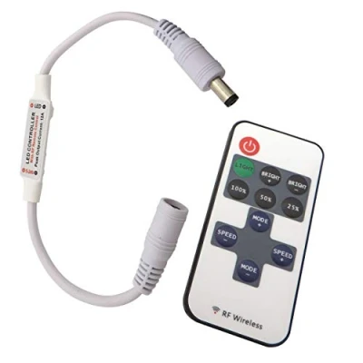 Imagen de Atenuador de intensidad/interruptor LED 12 V CC con mando a distancia para todas las lámparas regulables enchufe y clavija (mando universal)