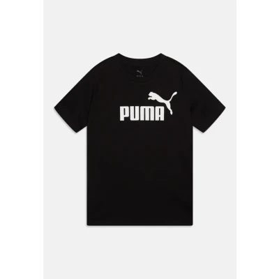 Imagen de Puma LOGO TEE Unisex Camiseta estampada para niños, Talla: 116, Black