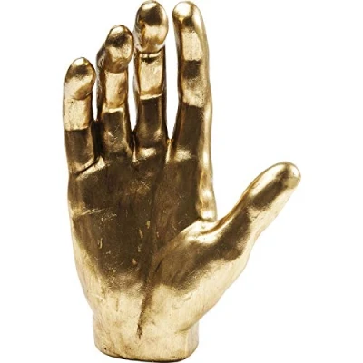Imagen de Kare Design objeto deco Mano Oro, escultura mano, salón, figura, accesorio, para estanterías o aparadores, escultura, decoración, 35cm