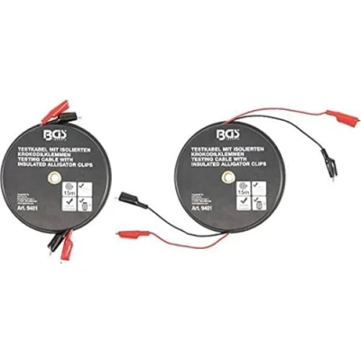 Imagen de BGS 9401 Caja de cables para pinzas cocodrilo autoarrollante 15 m