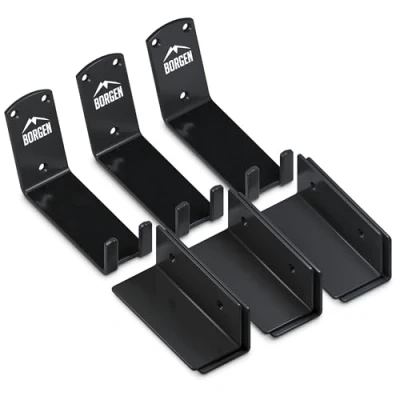 Imagen de Borgen Gancho Bicicleta Pared para Colgar por el Pedal bicis eléctricas, Bicicletas de Carretera, MTB, con Marco Apoyo y Almohadillas protección