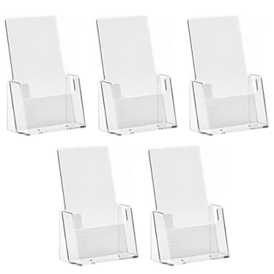Imagen de Danieli Expositor 1/3A4 Porta folletos de mesa acrílico transparente para volantes, tarjetas y (5)
