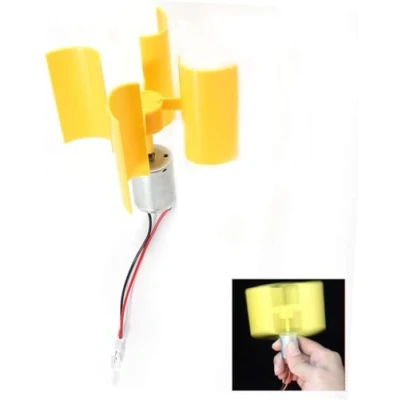 Imagen de DEWIN Motor Aerogenerador,Aerogenerador Vertical 12V Kit de Bricolaje Pequeño Turbinas Viento Verticales Palas Brisa Generador Electricidad