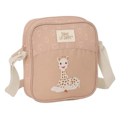 Imagen de SOPHIE LA GIRAFE HONEY Bandolera Pequeña, Infantil, Bolso Niño, Ideal para Niños de 5 a 14 Años, Cómoda y Versátil, Calidad Resistencia, 16x4x18 cm, Color Beige claro