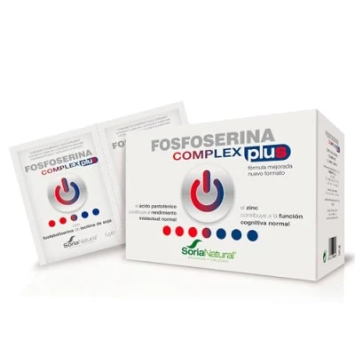Imagen de Soria Natural Fosfoserina Complex Apoyo para la Función Cognitiva, Ayuda a Mejorar Memoria Vitaminas y Minerales Fatiga Mental Potencia el Rendimiento Cerebral 28 sobres