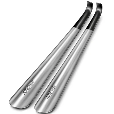 Imagen de NINEMAX Calzador de Zapatos Largo 2pc,2 Metalico Resistente 42cm,Fácil Utilizar,Un Gran Ayudante para Calzarse
