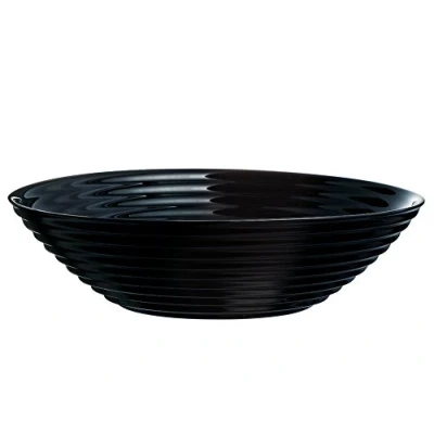 Imagen de Dajar Cuenco/Plato hondo Harena Luminarc, cristal, Negro, 20 x 5,3 cm