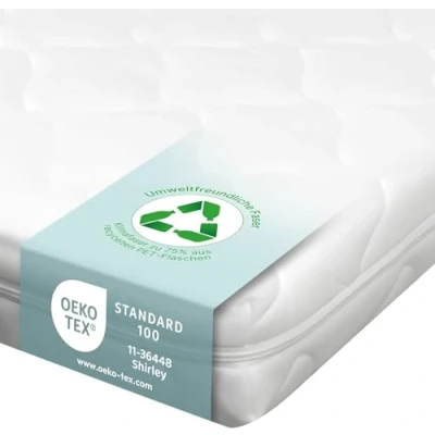 Imagen de Sun Garden colchón para bebé, Infantil de 70x140 cm con Borde Seguridad, Certificado Oeko Tex 100, Cuna, Cama o Cuna Viaje, Funda Lavable hasta 60C.