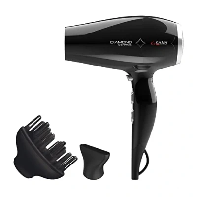 Imagen de Gama Italy Professional Diamond Secador de pelo, temperatura regulable 150 230 C, 2300 W, Color Negro