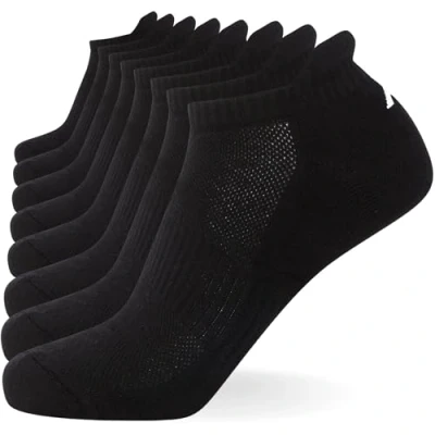 Imagen de FM London Unisex Cushioned 8 PACK Calcetines tobilleros, Talla: 43 46, Black