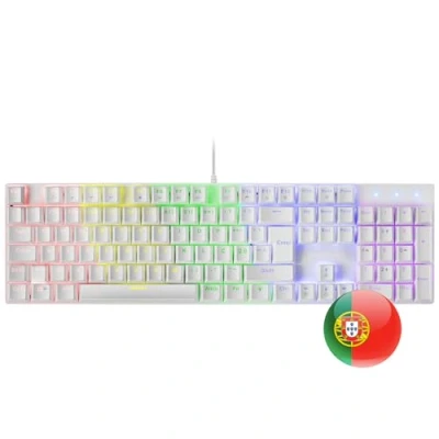 Imagen de MARS GAMING MK422 MECHANICAL KEYBOARD, ANTI DUST RED, FRGB, WHITE, PORTUGUESE