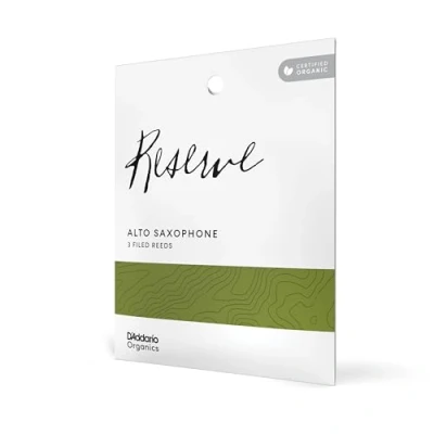 Imagen de Cañas para saxofón alto D&#039;Addario Woodwinds Organic Reserve Selladas individualmente Fuerza 2,5, paquete de 3