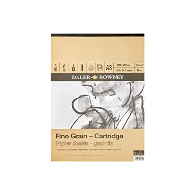 Imagen de Daler Rowney Fine Grain Cartridge Bloc Dibujo Fino Encolado Retrato A3 160G 30 hojas