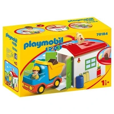 Imagen de PLAYMOBIL 1,2,3 70184 Camión con Garaje, a partir de 18 meses