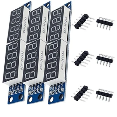 Imagen de AZDelivery 3 x MAX7219 LED Modulo TM1637 8 bit 7 Segmentos Display Compatible con Arduino y Raspberry Pi E Book Incluido!