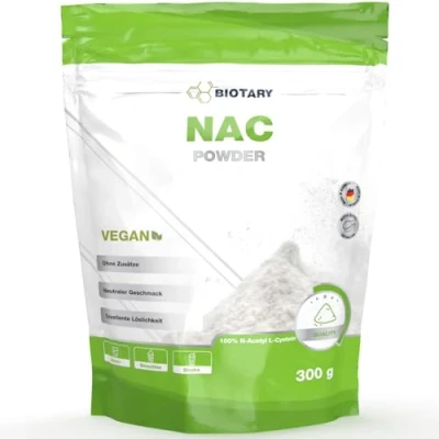 Imagen de NAC Polvo 300 g por bolsa 12 meses de suministro Cuchara medidora N acetil L cisteína Vegano Probado en laboratorio Alta dosis