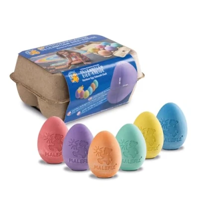 Imagen de Pustefix Malefix Streetchalk huevos de tiza callejera, paquete 6 en una caja