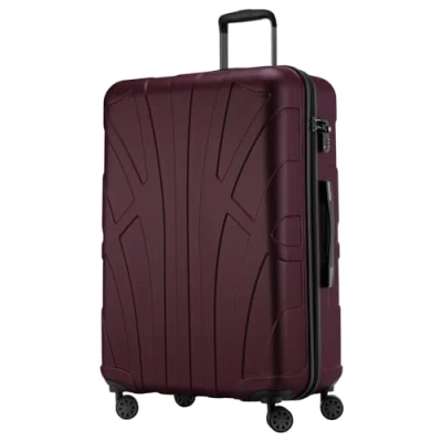 Imagen de Suitline Maleta rígida, Equipaje de Viaje, TSA, 76 cm, Aprox. 96 litros, 100% ABS Mate, Burdeos