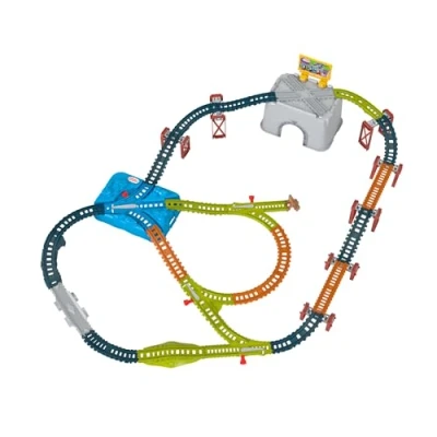 Imagen de Fisher Price Thomas y sus Amigos Cubo Conecta construye la pista, Set de juego con pistas para tren juguete, 34 piezas, juguete +3 años (HNP81)