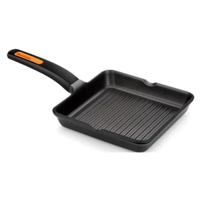 Imagen de BRA isogona A431428 Efficient Plus Parrilla cuadrada de aluminio fundido, 28 cm, color negro