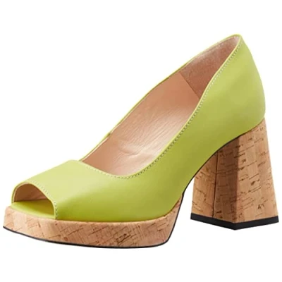 Imagen de L37 HANDMADE SHOES Here We Go, Plataforma Mujer, Verde, 39 EU