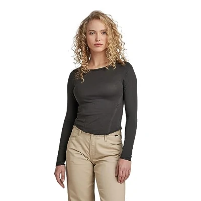 Imagen de G STAR RAW Adjustable slim boat t ls wmn, Tops para Mujer, Gris (shadow D23804 4107 992), S