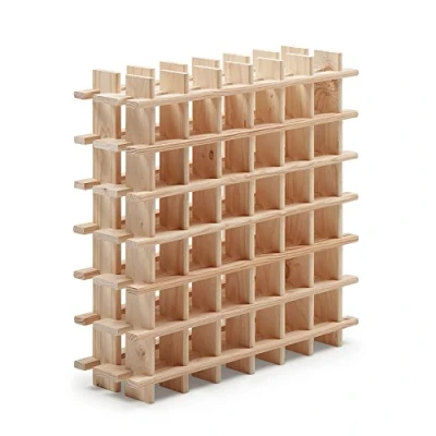 Imagen de Astigarraga Kit Line Botellero Modular Rioja para 36 Botellas, Madera Maciza Pino 75x75x22 cm