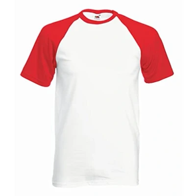 Imagen de Fruit of the Loom 61 026 0 Camiseta, Hombre, White/Red, Small