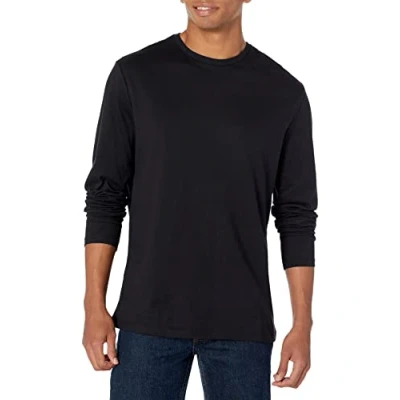 Imagen de Amazon Essentials Camiseta de Manga Larga y Ajuste Entallado Hombre, Negro, S