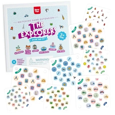 Imagen de Nene Toys Extensión del Juego de Memoria [Los Exploradores] 24 Nuevos Patrones Naturaleza y Ciudad para el Jardín la Mariquita Desarrollo Cognitivo Niños 3 Años