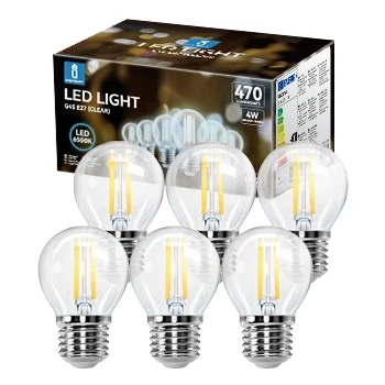Imagen de Aigostar Bombilla LED E27 Blanco Frío 6500K,4W (equivalente a 40W),470 lúmenes,Angulo de Apertura: 360,No regulable.Pack 6 uds