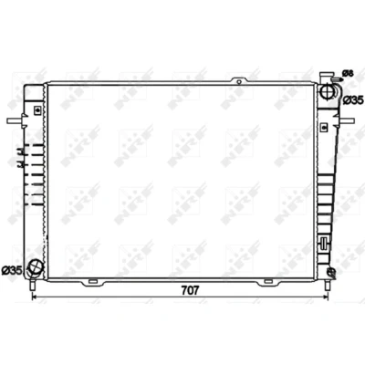 Imagen de NRF 53497 Radiador, refrigeración del motor Aluminio 640 455 16 Aletas soldadas HYUNDAI: Tucson, KIA: Sportage II