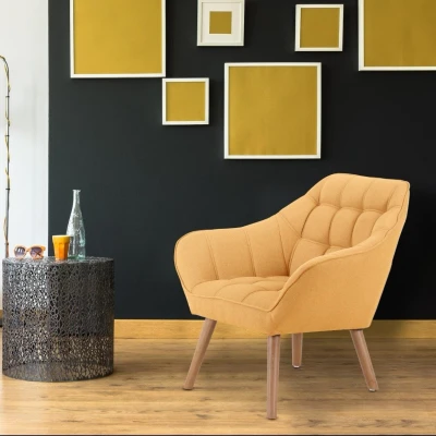 Imagen de Menzzo Scandinave Silln, Tela, Amarillo, 83