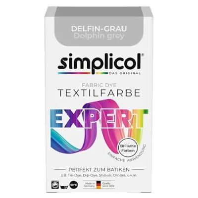 Imagen de simplicol Tinte textil expert delfín gris 1717 para teñir y refrescar ropa, lavable a máquina, algodón, lana, seda, lino, viscosa tejidos mixtos