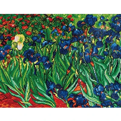 Imagen de DIAMOND DOTZ Cameo de lirios (Van Gogh) Kit intermedio DD10, Tela, 42 x 52cm