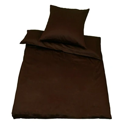 Imagen de Kinzler Juego de Cama, algodón, marrón, 40 x 80 + 155 200 cm