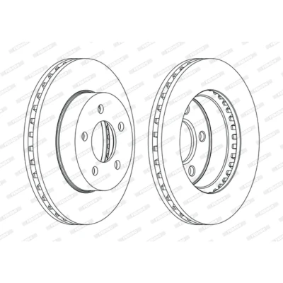 Imagen de FERODO PREMIER DDF1184C Disco de freno 288 28 5 ventilado revestido sin tornillos JEEP: Cherokee III