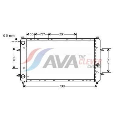 Imagen de PRASCO VNA2114 Radiador, refrigeración del motor Aluminio 723 378 34 Aletas unidas mecánicamente VOLKSWAGEN: TRANSPORTER 4 Bus