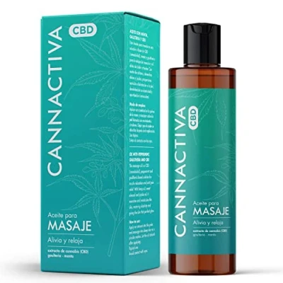 Imagen de Cannactiva Aceite Corporal con CBD 200 ml para Masajes Ideal Fisioterapia Contiene Árnica y Mentol Favorece la Relajación Muscular el Alivio del Dolor Vegano Natural