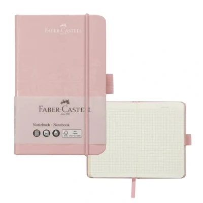 Imagen de Faber Castell 27828 Cuaderno DIN A6 rosa sombra, cuadriculado, 100 g/m², 194 páginas papel FSC Mix, 90 x 140 mm