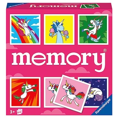 Imagen de Ravensburger Memory® Versión Unicorns, 64 Tarjetas, Juegos de Mesa, 3+ Años