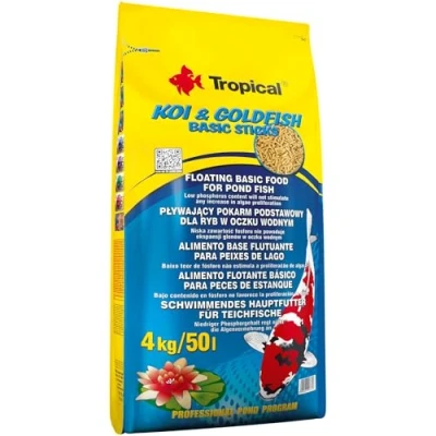 Imagen de KOI&amp;Goldfish Basic Sticks 4kg Alimento Flotante básico para Peces de Estanque