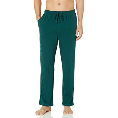 Imagen de Amazon Essentials Pantalón de Pijama Punto algodón Hombre, Verde Oscuro, L