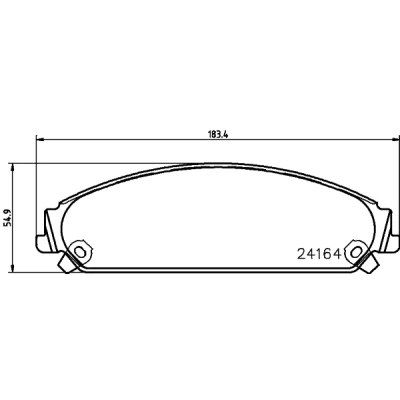Imagen de HELLA 8DB 355 011 891 Juego de pastillas freno con avisador acústico desgaste CHRYSLER: 300C Berlina, Touring, DODGE: Caliber