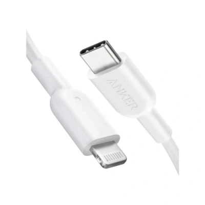 Imagen de Anker Cable iPhone, PowerLine II USB C Carga Rapida, certificado MFi, para iPhone 14/13/13 Pro/12/12 Pro Max/11 Pro/X/XS/XR, cargadores Tipo C, soporta Power Delivery (0,9 m, Blanco)