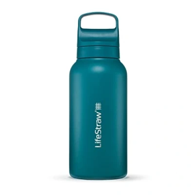 Imagen de LifeStraw Go Series Botella de acero inoxidable con filtro agua, Filtra bacterias, parasitos y microplasticos 1L