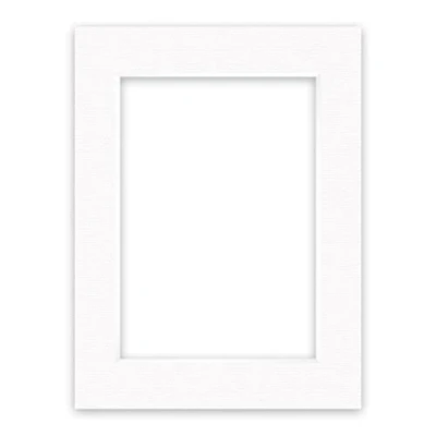 Imagen de nielsen Conservation Passepartout 1,5 mm, tamaño exterior 30x40 cm para cuadros DIN A4, blanco polar con estructura