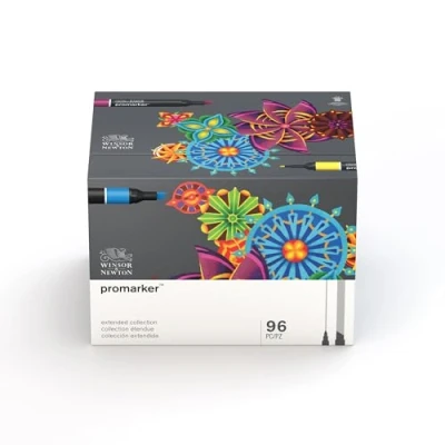 Imagen de Winsor &amp; Newton Set de Rotuladores ProMarker, 96 Unidades, Colores Surtidos