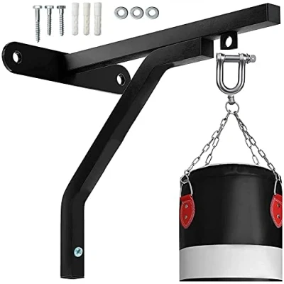 Imagen de Soporte de pared para saco boxeo y artes marciales mixtas 45,7 cm, acero resistente, colgar en la pared, soporta hasta 100 kg