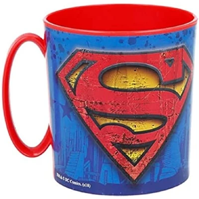 Imagen de ALMACENESADAN 2113; Taza Apta para microondas Superman; 350 ml; no Apto lavavajillas; Producto de plástico Reutilizable ; Libre BPA